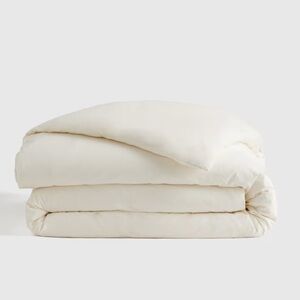 QUINCE Organic Brushed Cotton Duvet Cover King/Cal King Ivory 4465